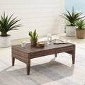 Brown Wicker Rattan Outdoor Coffee Table L56634