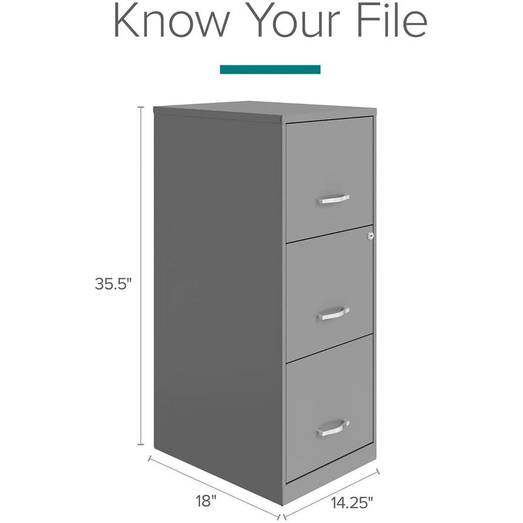 3 Drawer Metal File Cabinet with Lock R489