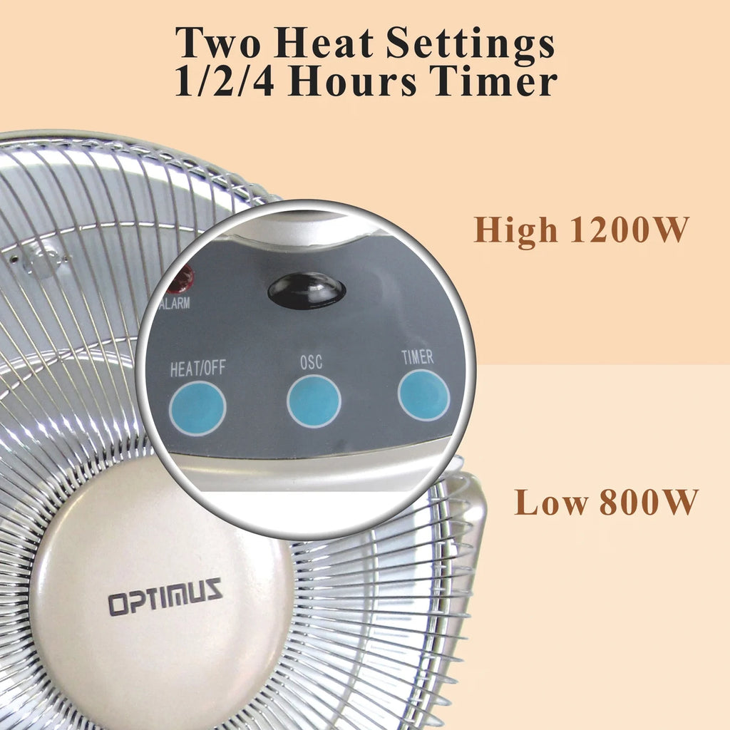 14" Adjustable Oscillating Dish Space Heater with Remote Control T19248