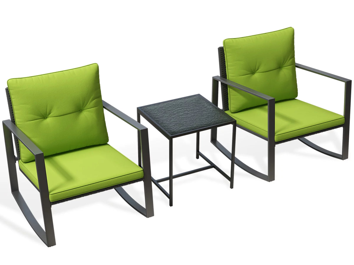 3-Piece Outdoor Bistro Set Green A609005