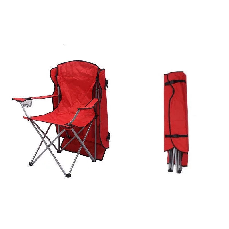Red Portable Folding Camping Chair with Canopy P4020