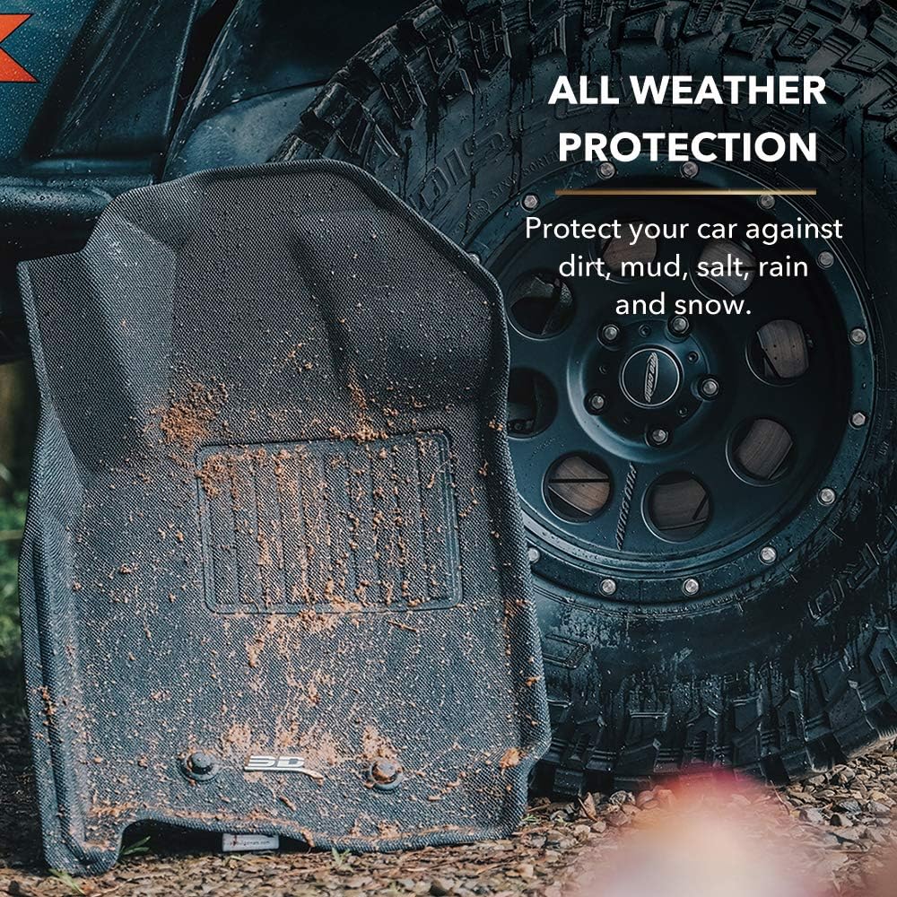 All-Weather Floor Mats 1st 2nd & 3rd Row Black G863