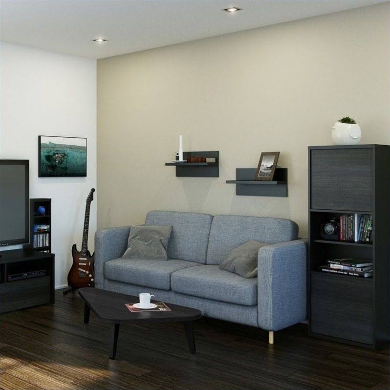 Black and Ebony 2-Door Bookcase K71168