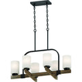 6 Light Pillar Candle Chandelier I837295
