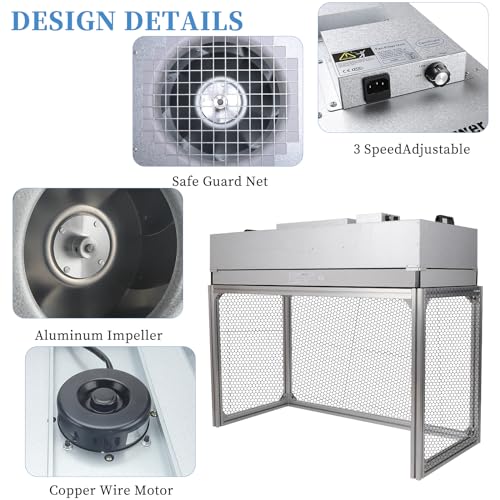 Vertical Laminar Flow Hood HEPA Filter 47.2" x 23.6" x 29" 110V Y175840