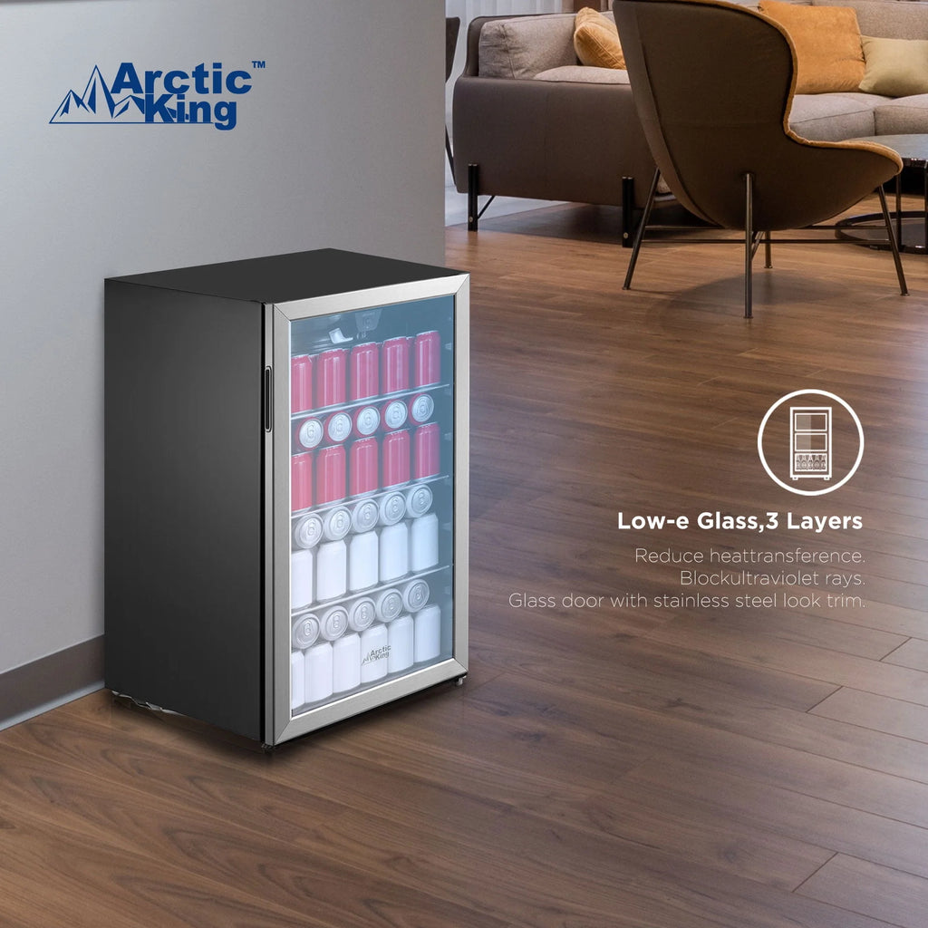 115-Can Beverage Fridge & Cooler Stainless Steel N95102