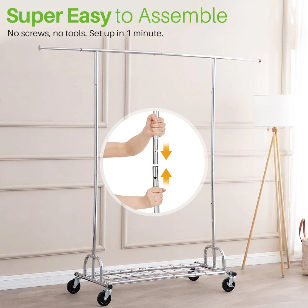 450 lbs Clothing Rack with Shelves A834273