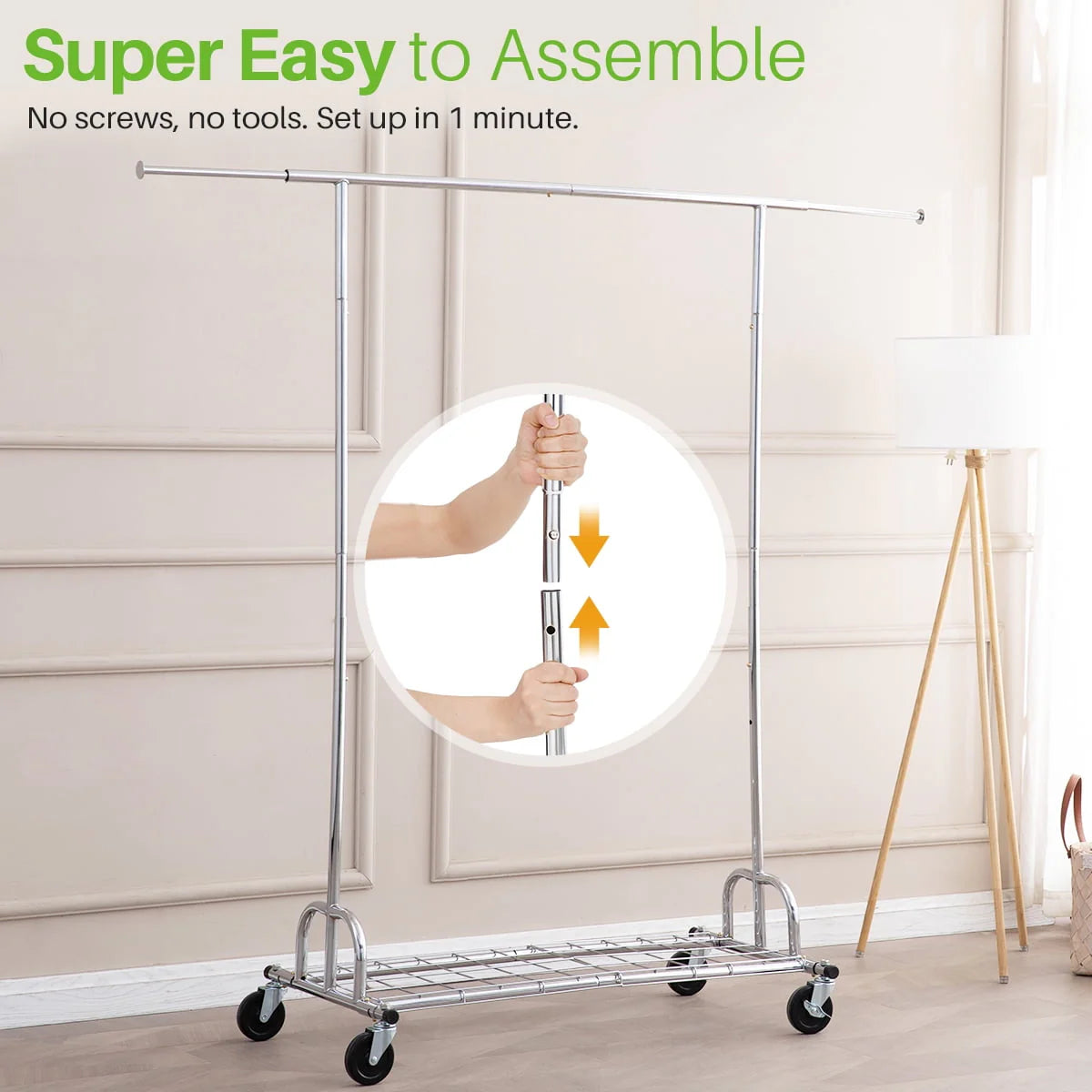 450 lbs Clothing Rack with Shelves A834273