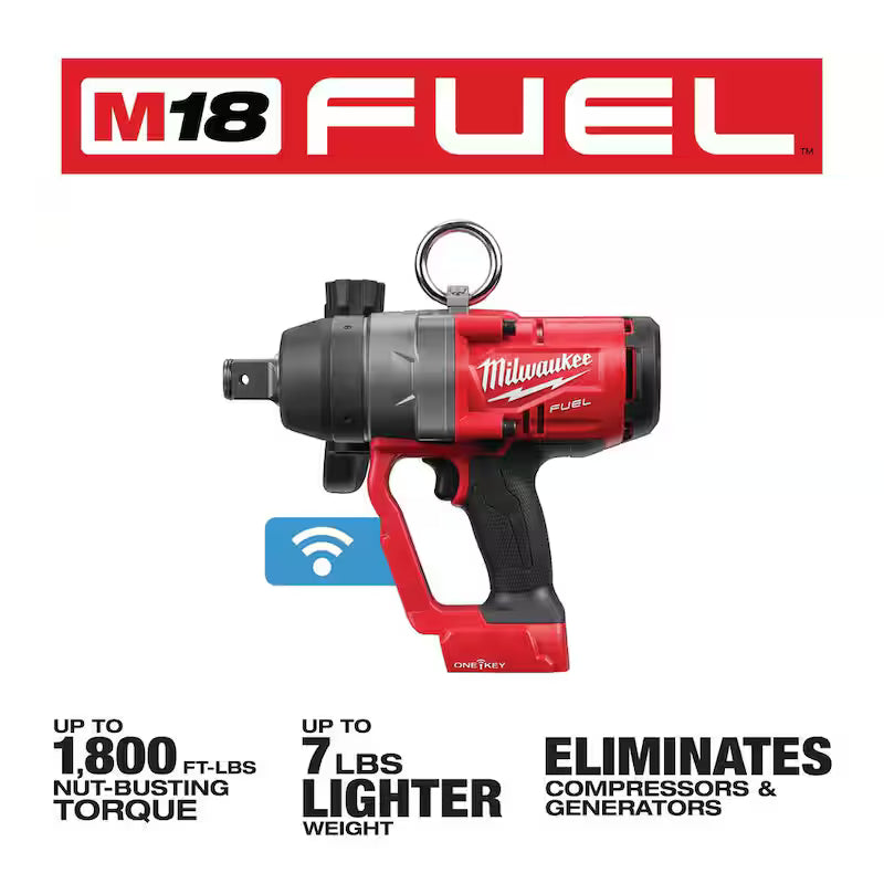 18V Lithium-Ion Brushless Cordless 1 in. Impact Wrench with Friction Ring & 8.0Ah Battery Starter Kit S586583