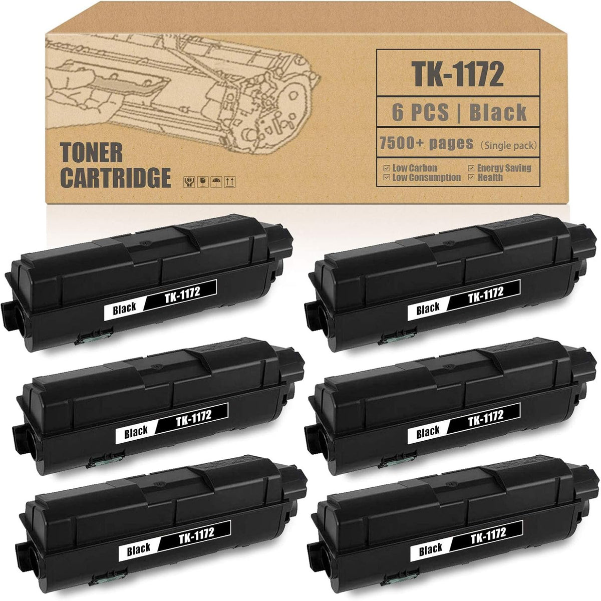 Black Compatible Toner Cartridge 6 Pack P727