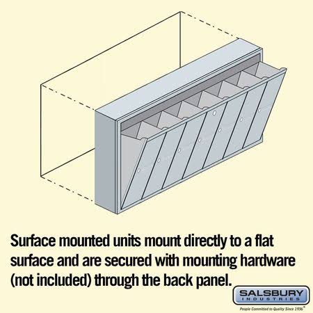 7 Door Aluminum Vertical Mailbox U2594