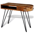 Solid Wood Desk with Iron Pin Legs V777