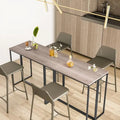 36" Rustic Console Table Sofa Table Grey Oak Q16375