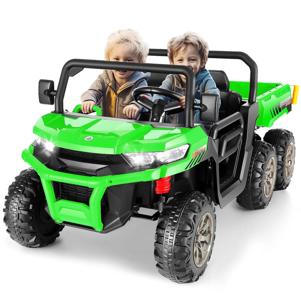 24 V 4WD 2 Seater 6-Wheel Ride on Dump Truck Car with Remote Control Y6146