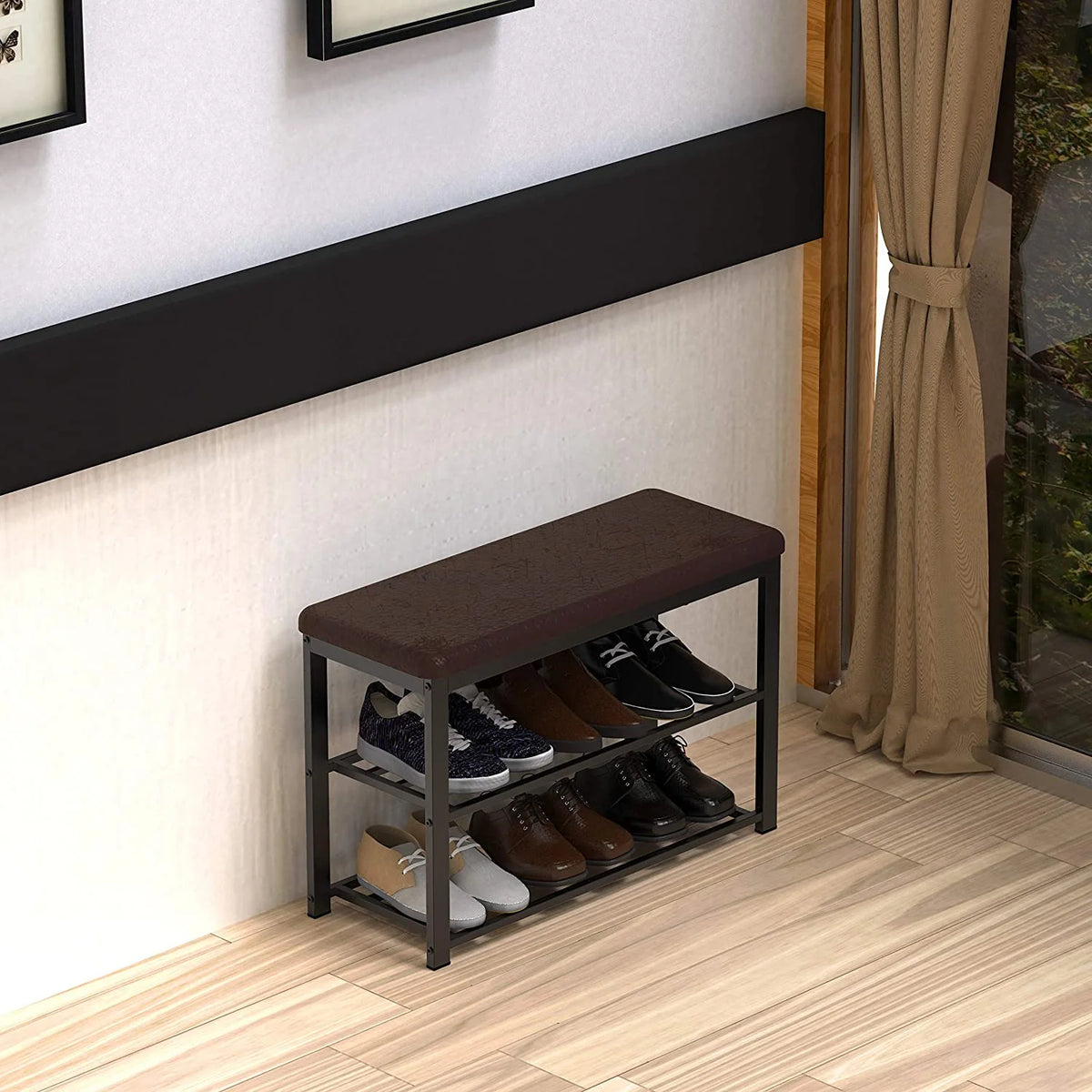 Shoe Rack Bench Storage Organizer P698670