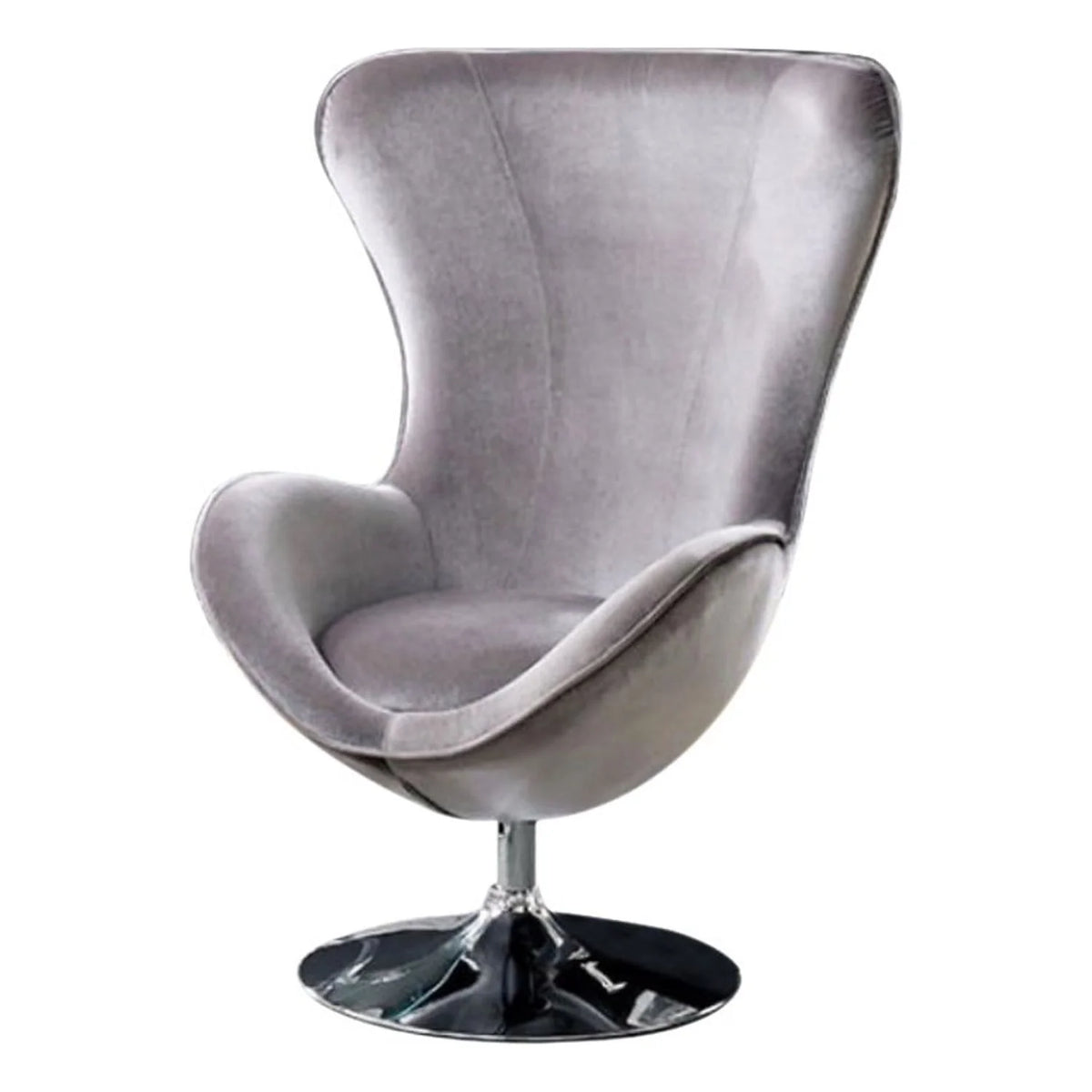 Gray Flannelette Accent Chair with Ottoman L3387