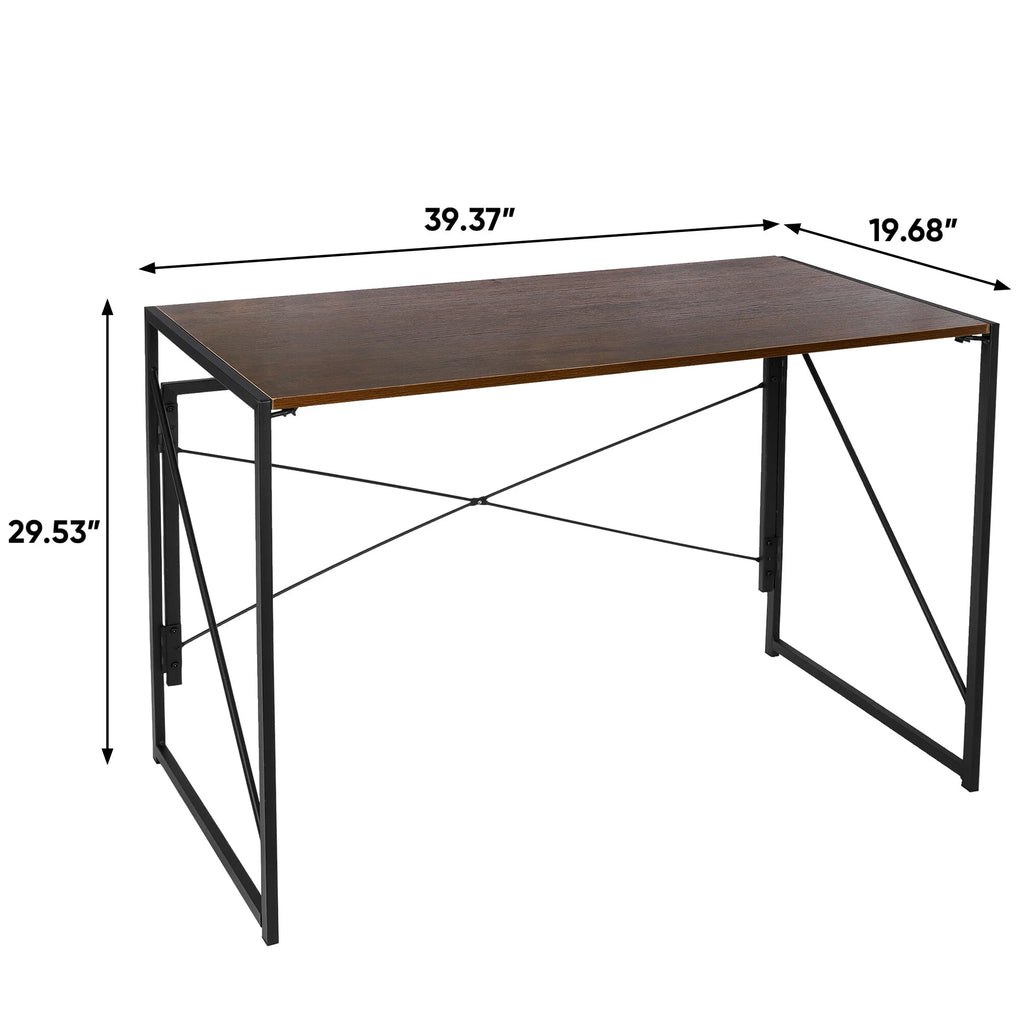 39 inch Folding Computer Desk Brown P51662