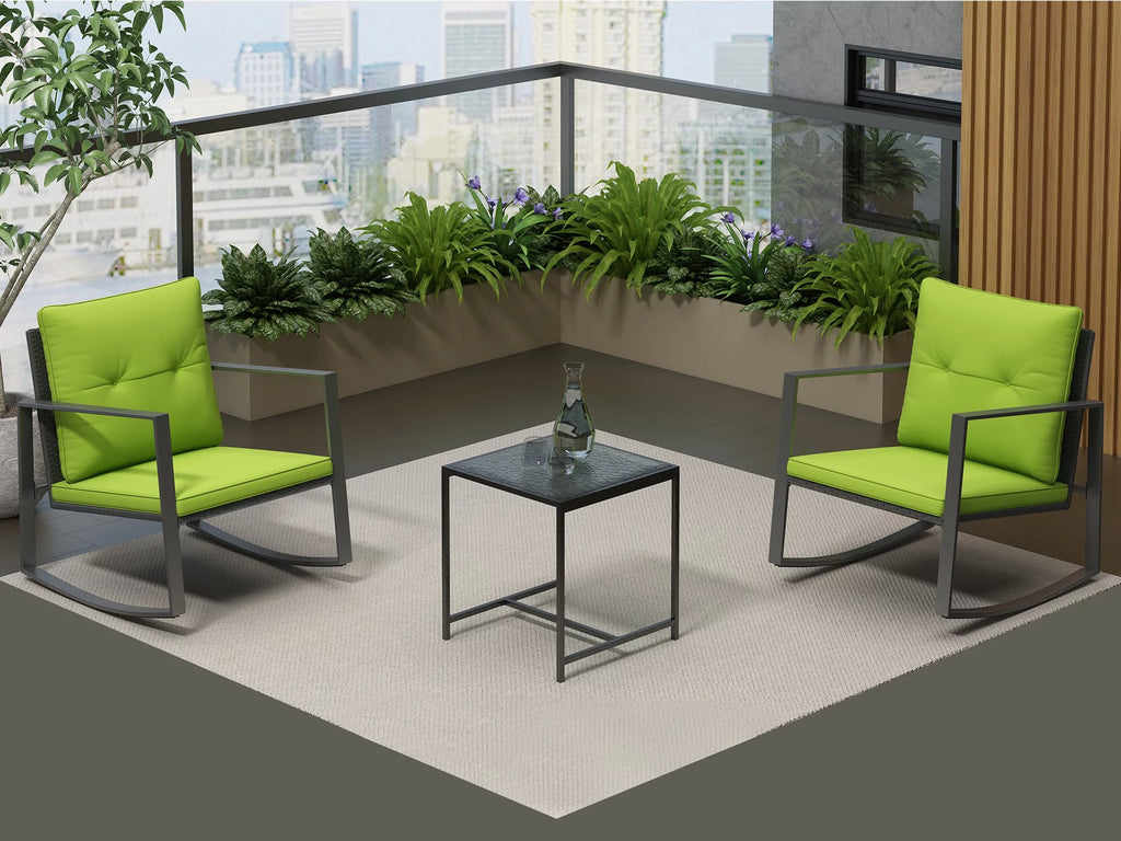 3-Piece Outdoor Bistro Set Green A609005