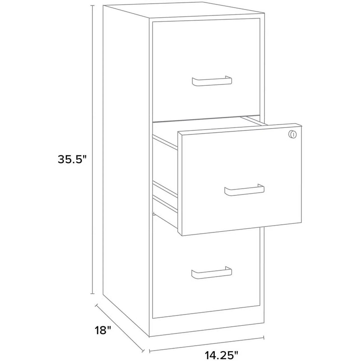 3 Drawer Metal File Cabinet with Lock R489