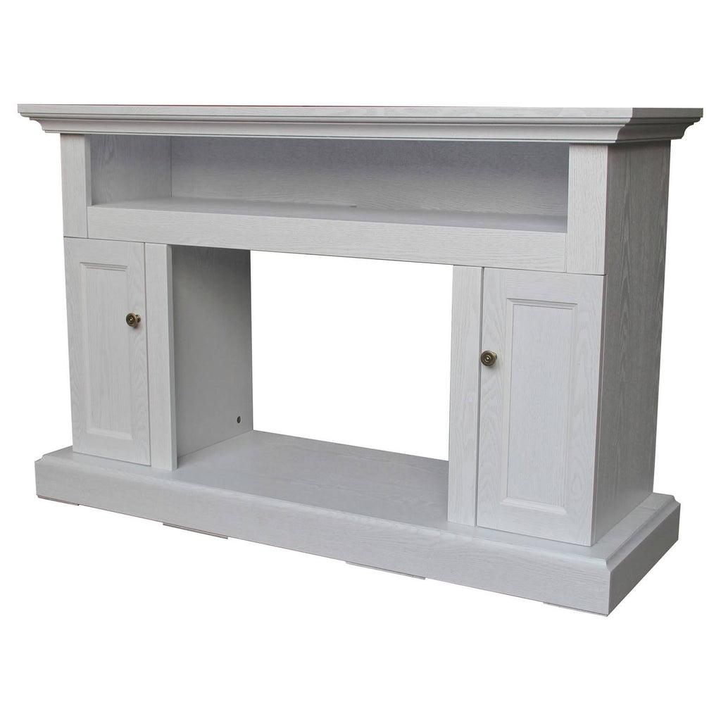 White Mantel with Electronic Fireplace Insert G93519