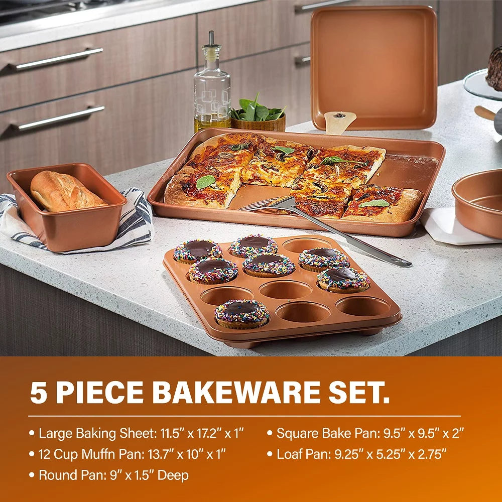 25 Piece Non Stick Cookware Set with Utensils A4842