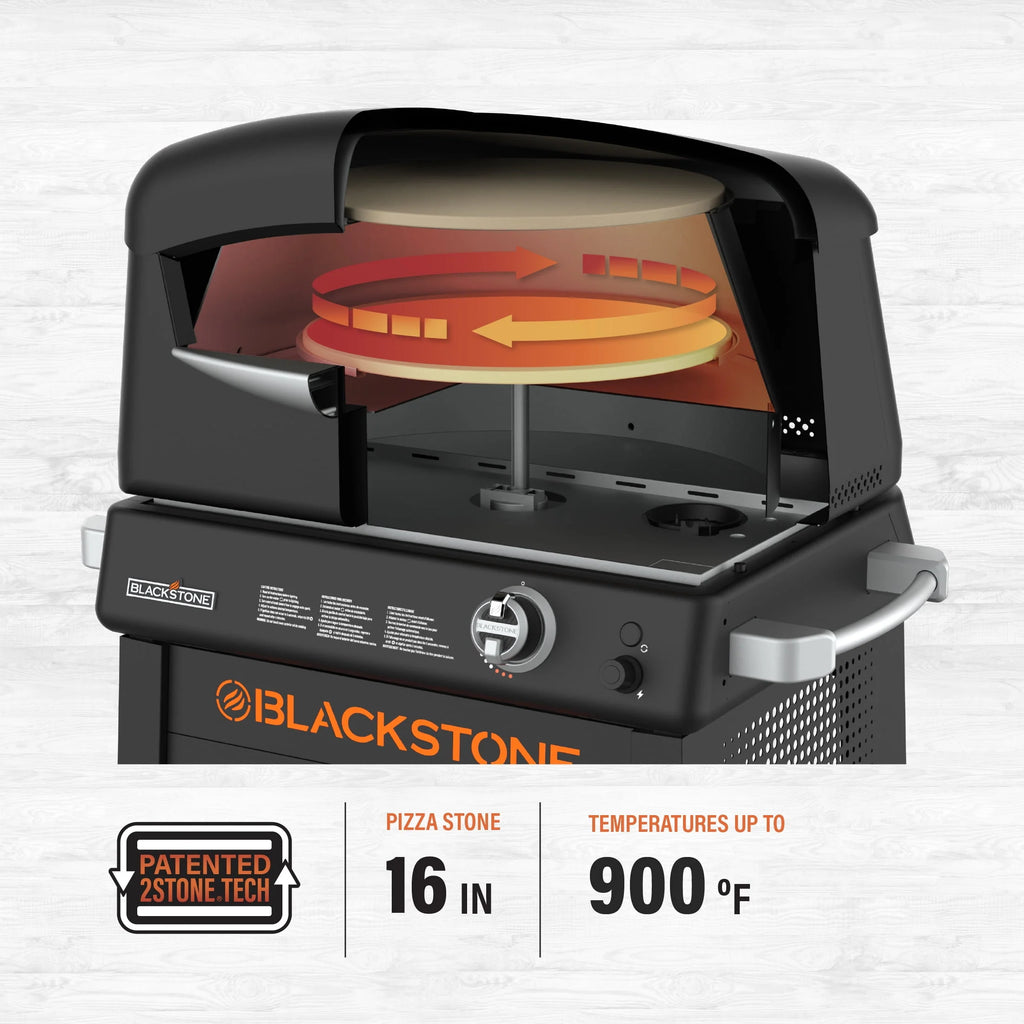Propane Pizza Oven with Rotating Cordierite Stone and Mobile Stand X823432