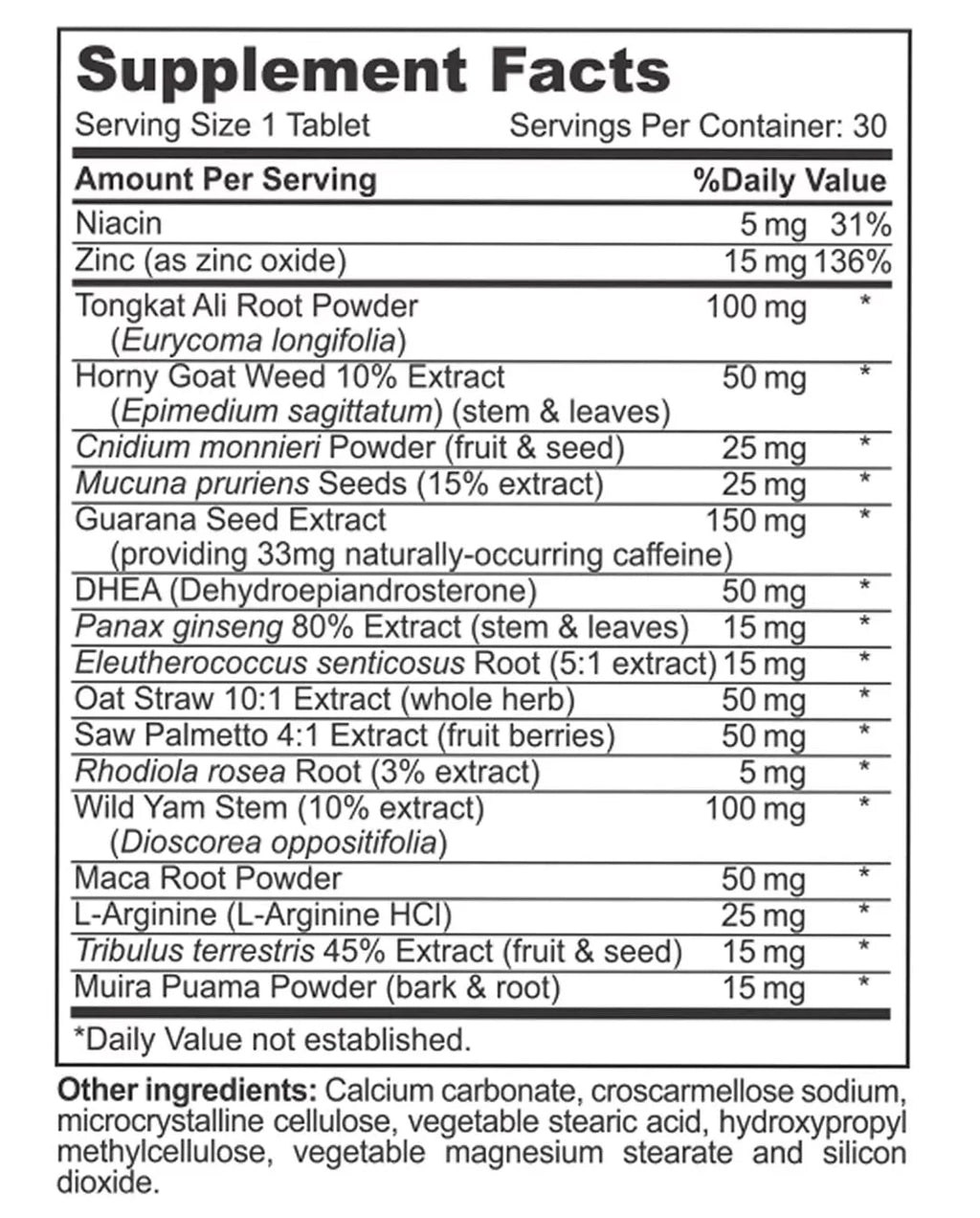 Male Support Supplement 30 Tablets A5906