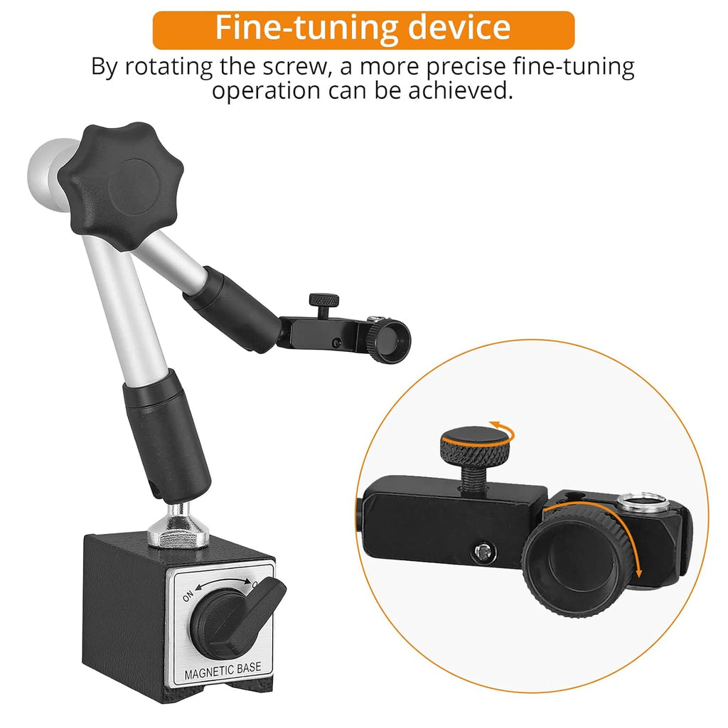 Magnetic Base Stand for Digital Dial Indicator Gauge, Pack of 2 I93926