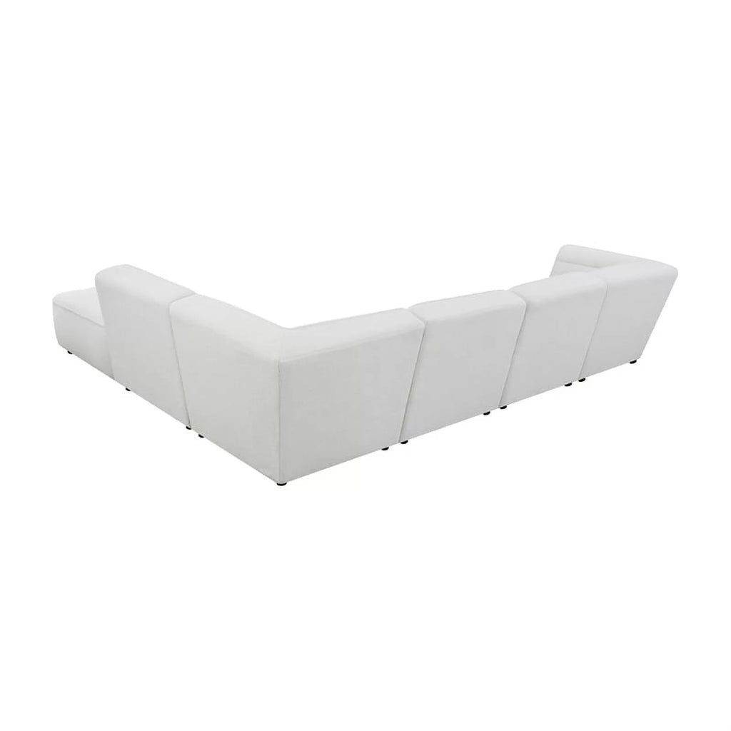 White 6-Piece Faux Leather Sectional Q988