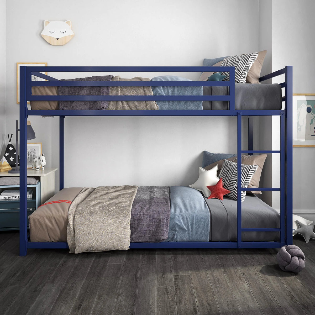 Twin Over Twin Black Bunk Bed F93120