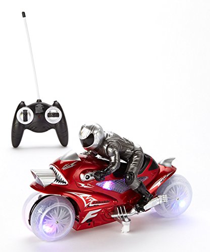 Red 27 MHz Remote Control Stunt Motorcycle J427