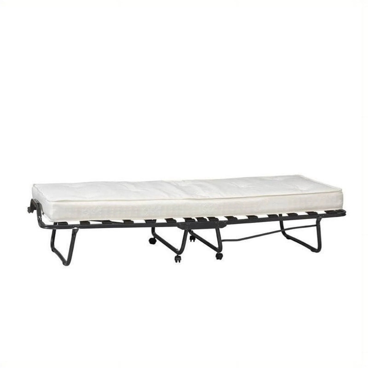 Metal Folding Bed with Memory Foam Mattress in Beige J928