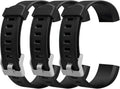 Black 3 Pcs Watch Bands Replacement Q308597