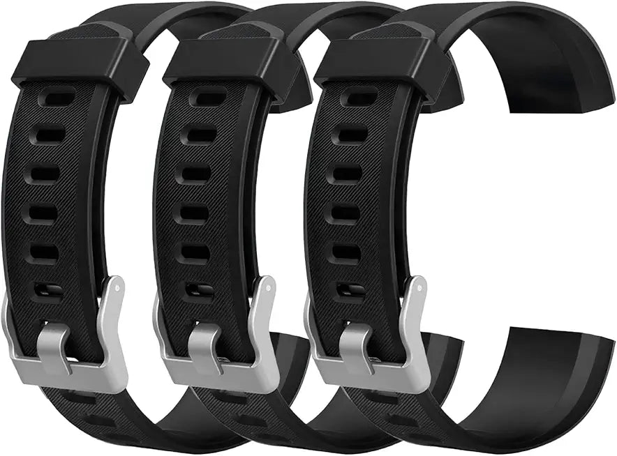 Black 3 Pcs Watch Bands Replacement Q308597