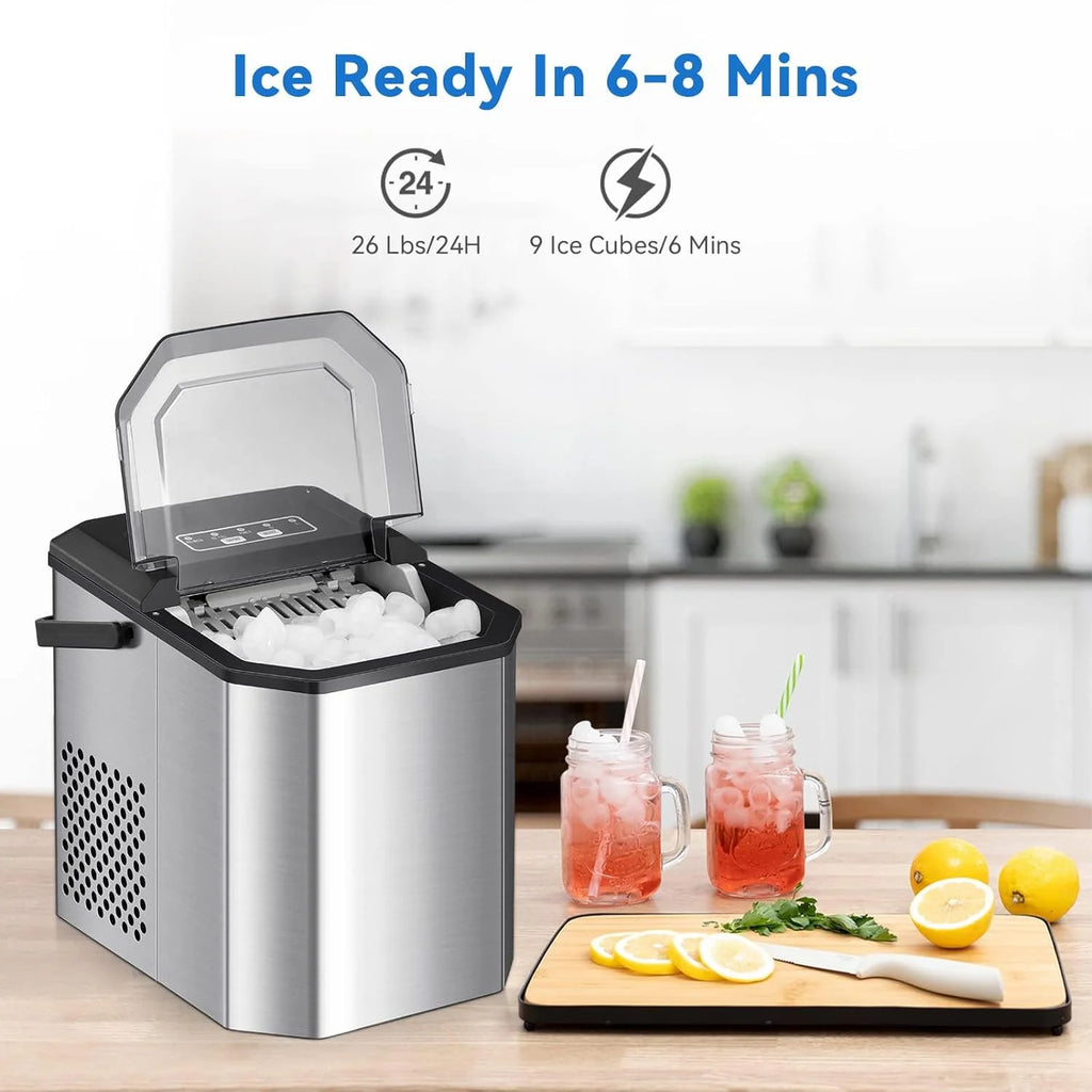 Countertop Ice Maker 26LBs/24H with 2 Size Bullet Ice H342382