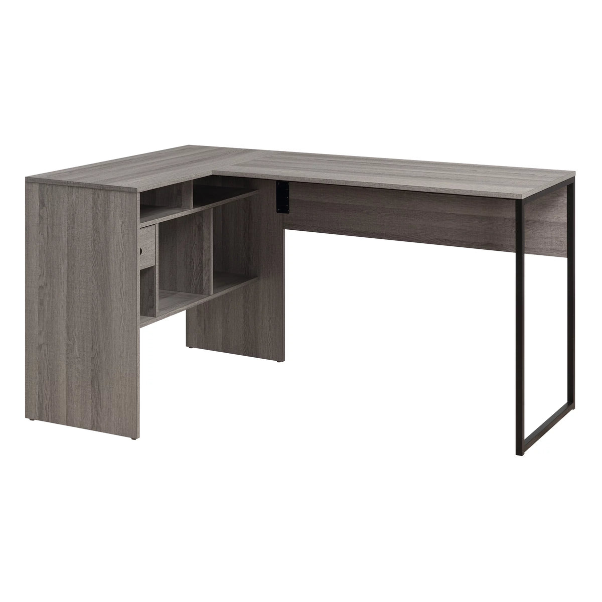 L-Shape Desk in Farm Oak Finish W23101