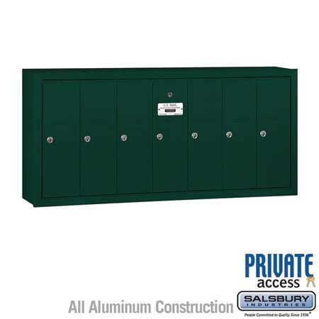 7 Door Aluminum Vertical Mailbox U2594