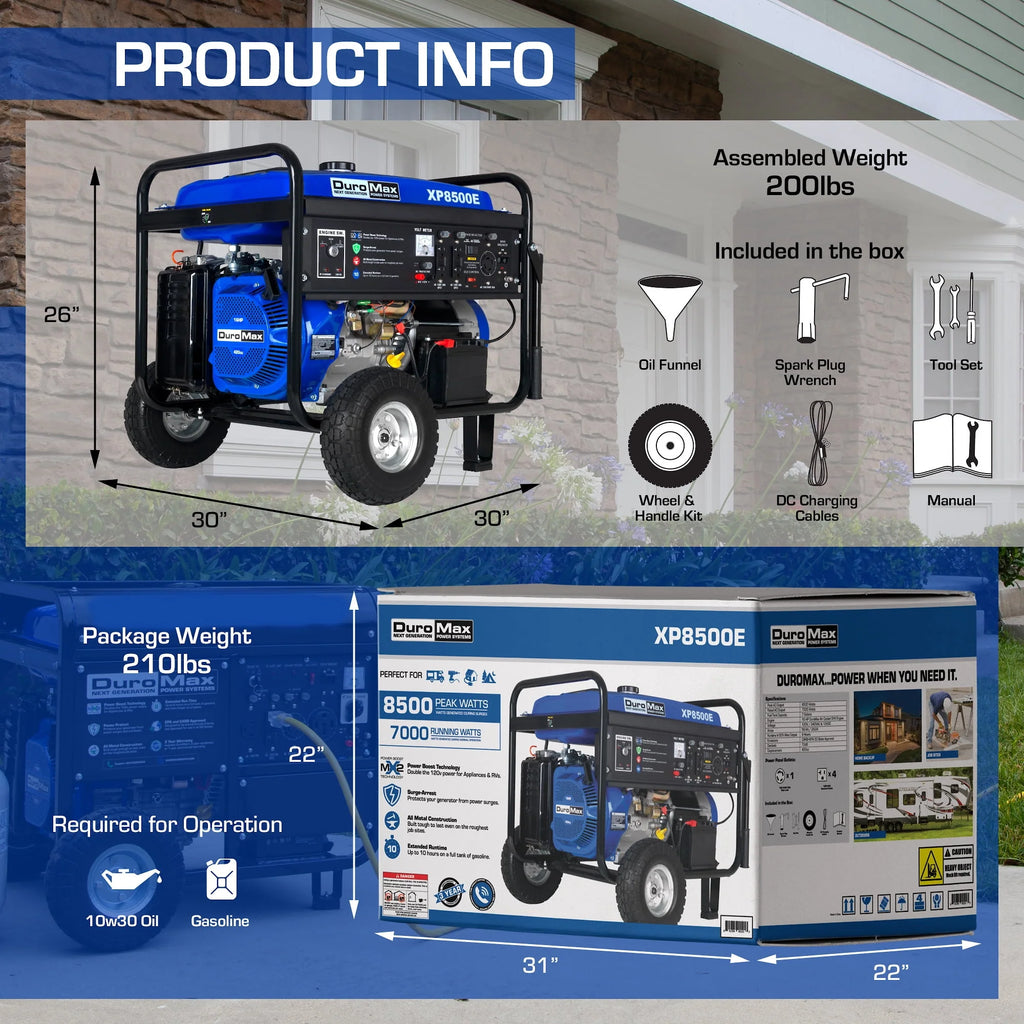 8500-Watt 420cc Gas Generator with Electric Start D5163