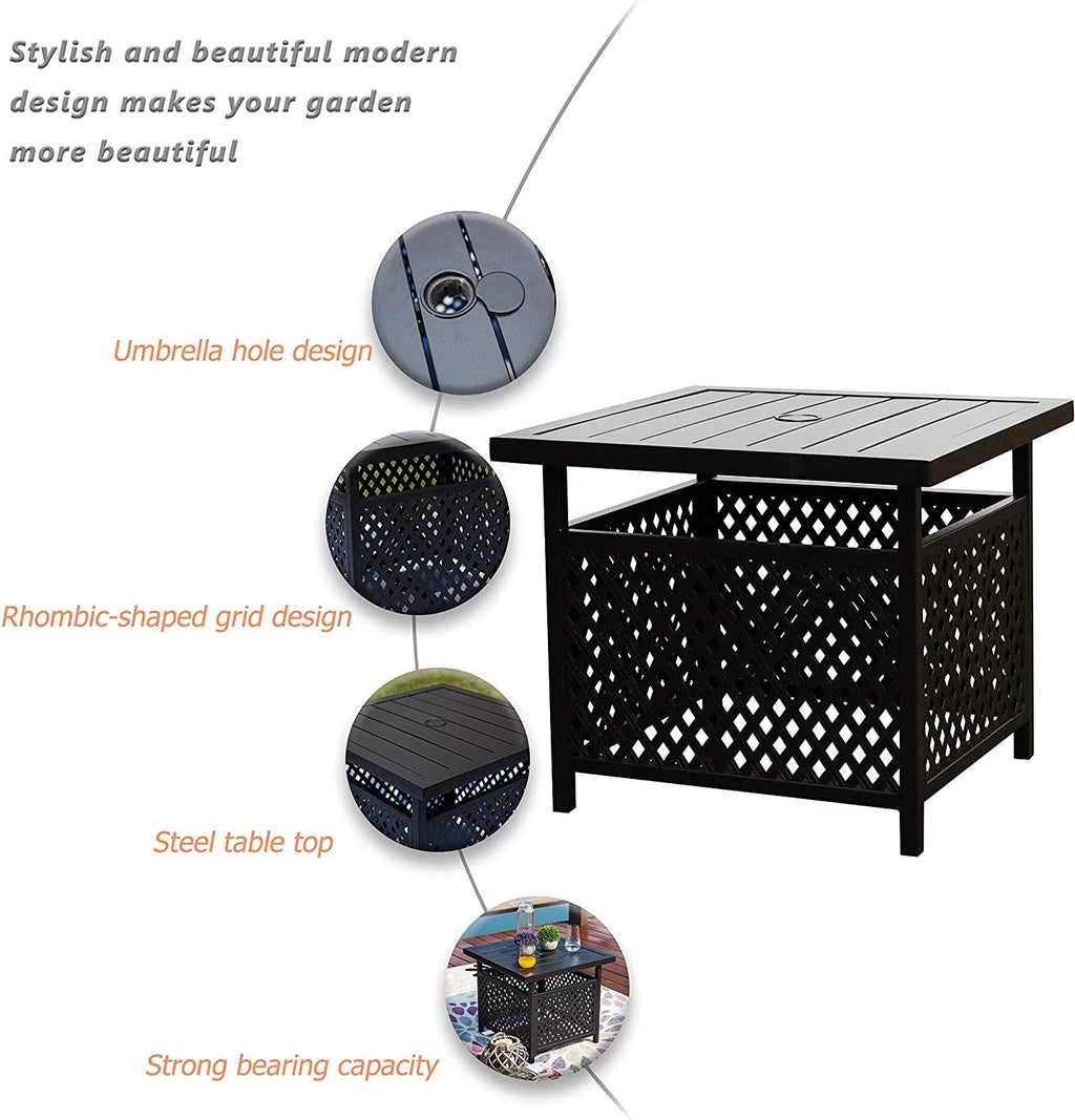 Black Metal Side Table O726