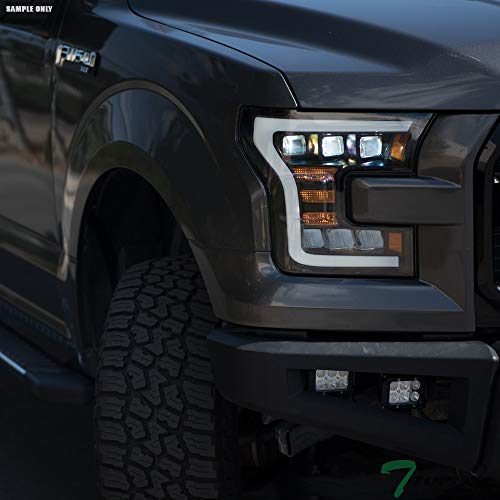 Compatible With 2015-2017 Ford F150 Black Housing Full LED Sequential Projector Headlights S40885