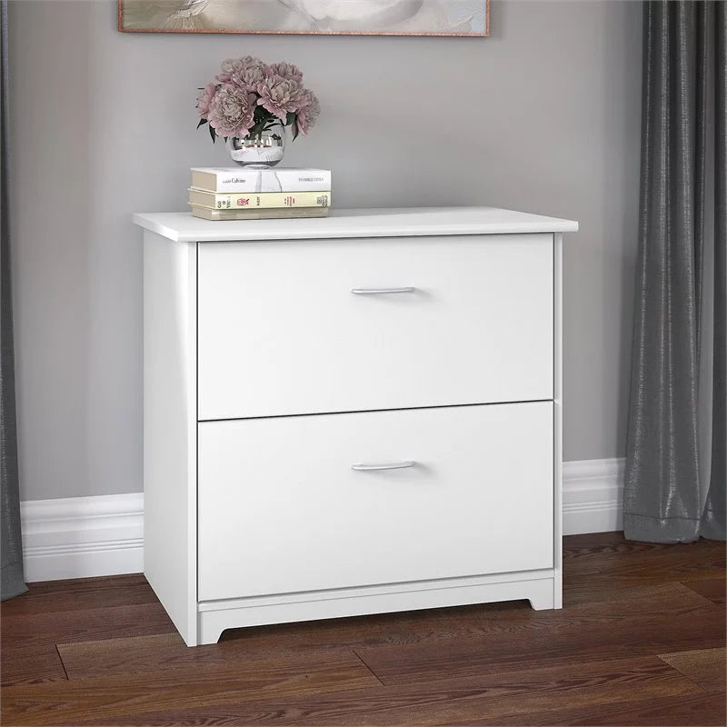 White 2 Drawer Wood Filing Cabinet Set of 2 S723281