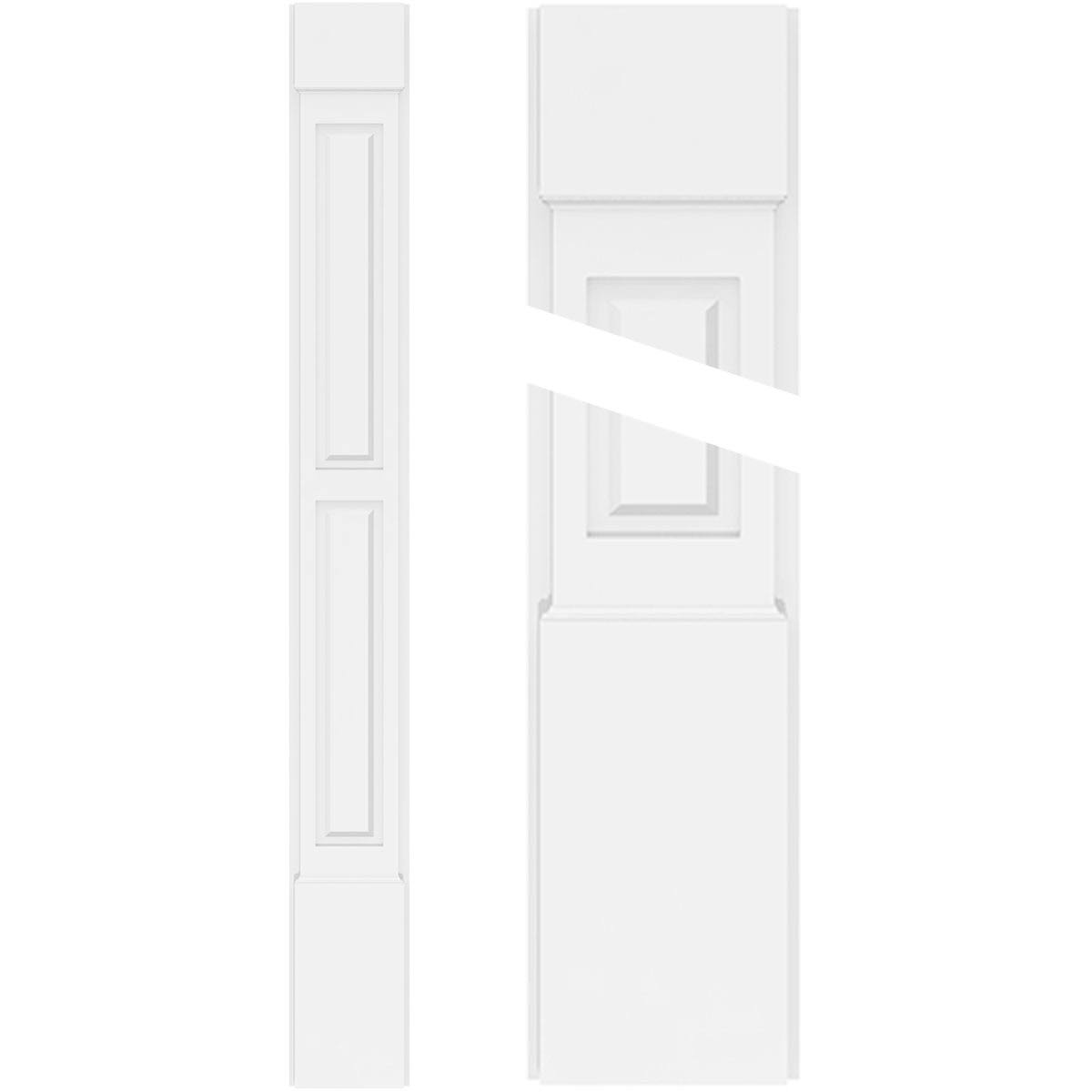 PVC Pilaster with Capital & Base (Pair) G122909