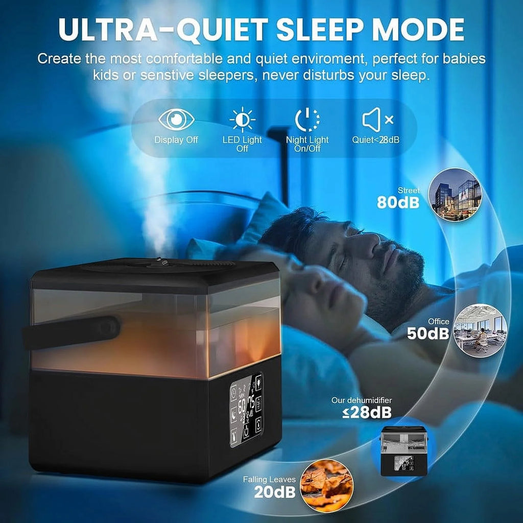 Black Warm & Cool Mist Humidifier with Remote Control E5089