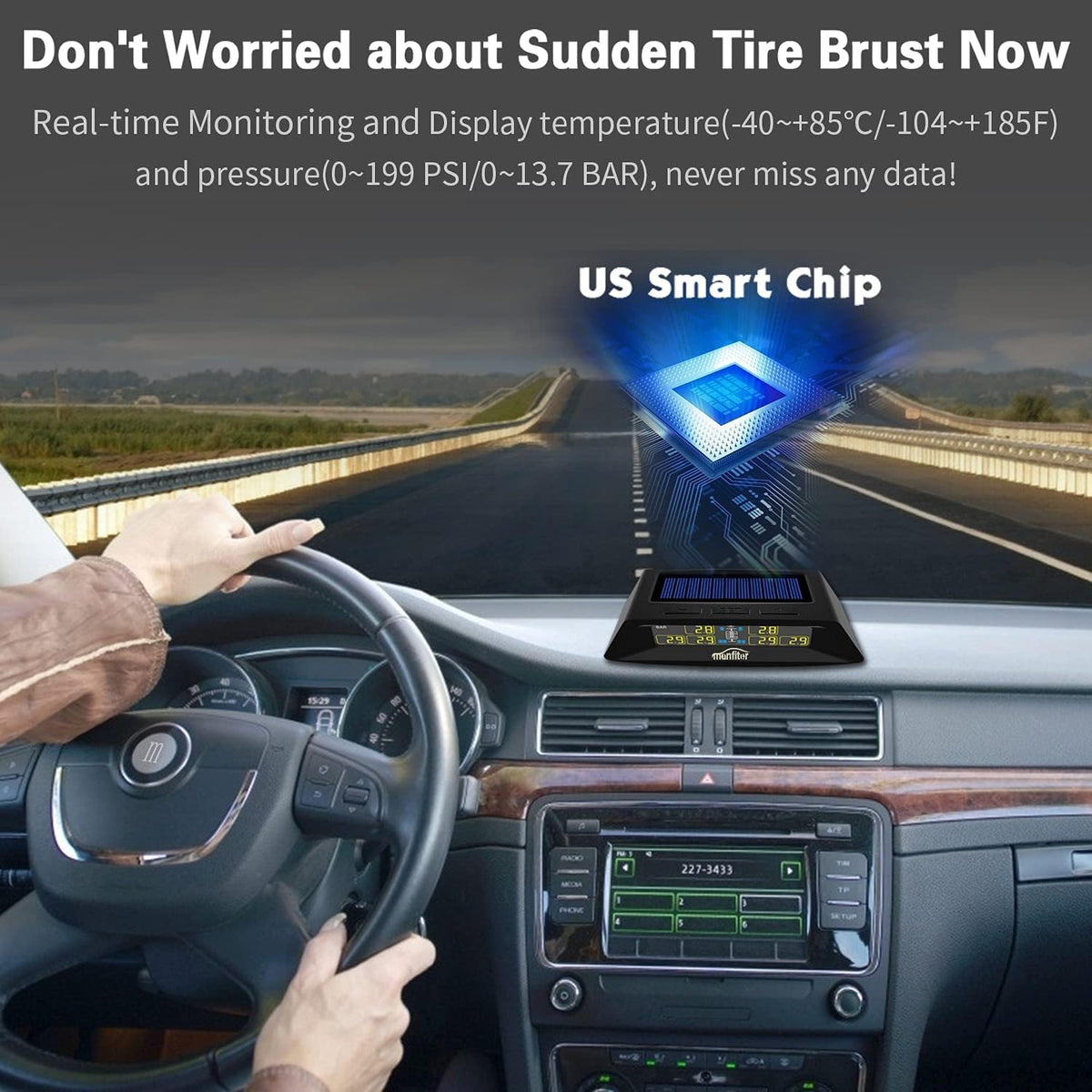 Tire Pressure Monitoring System with 6 External Sensors U6494