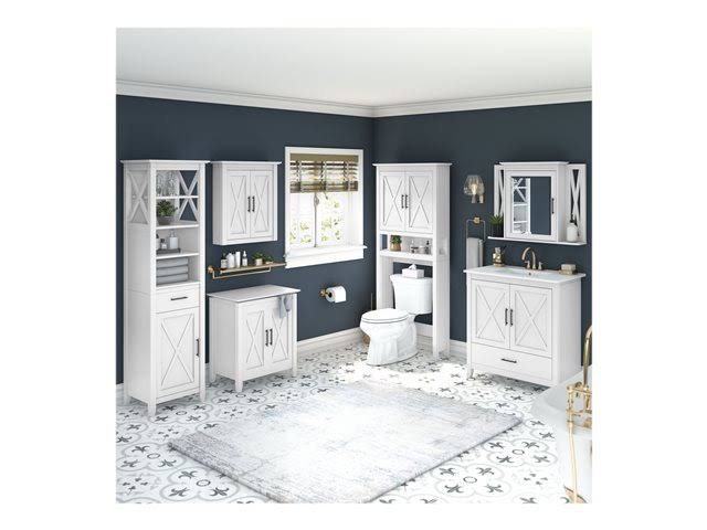 White Over The Toilet Storage Cabinet C867