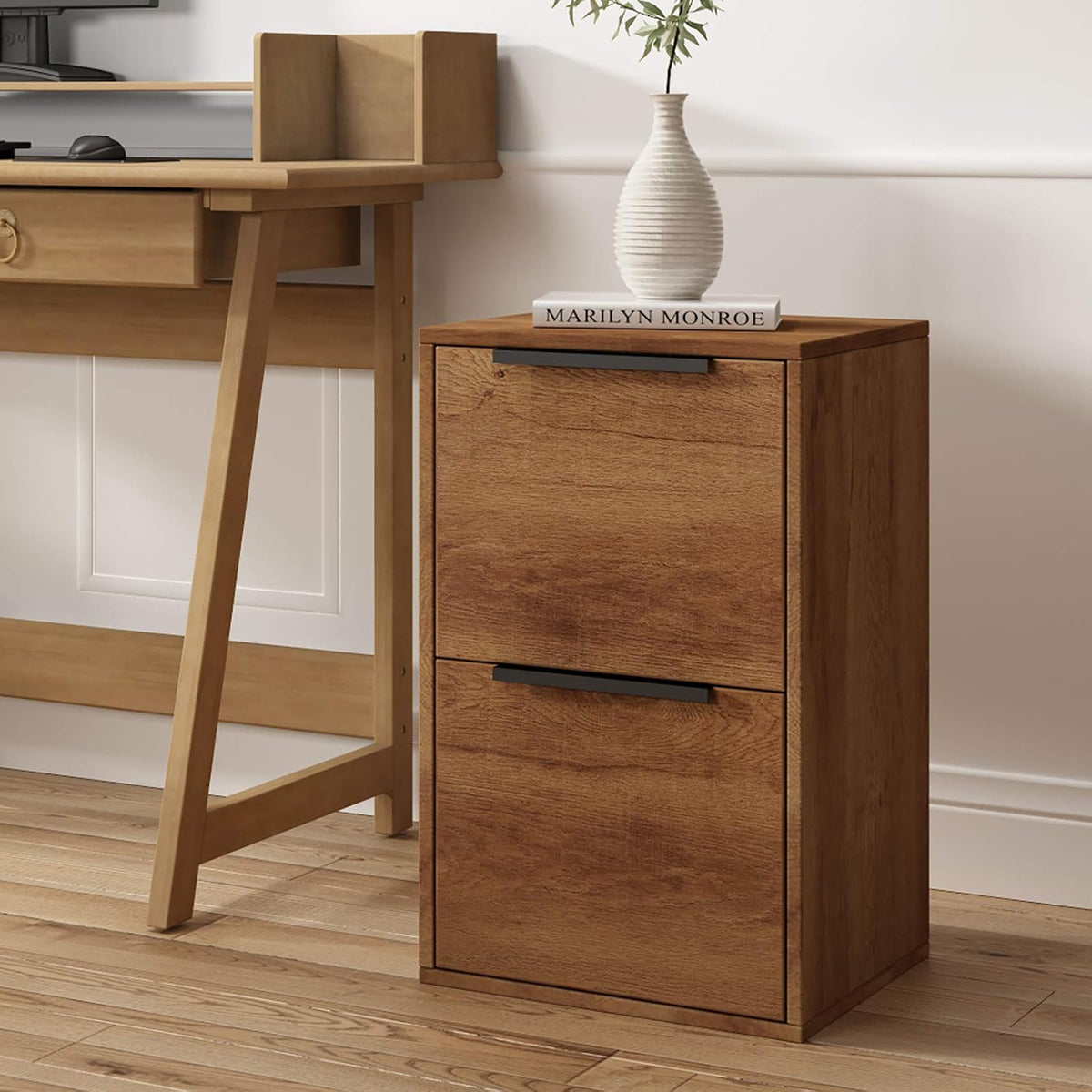 2 Drawer Wooden File Cabinet C450655
