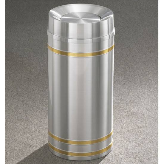 12 gal Satin Aluminum Waste Receptacle X125164