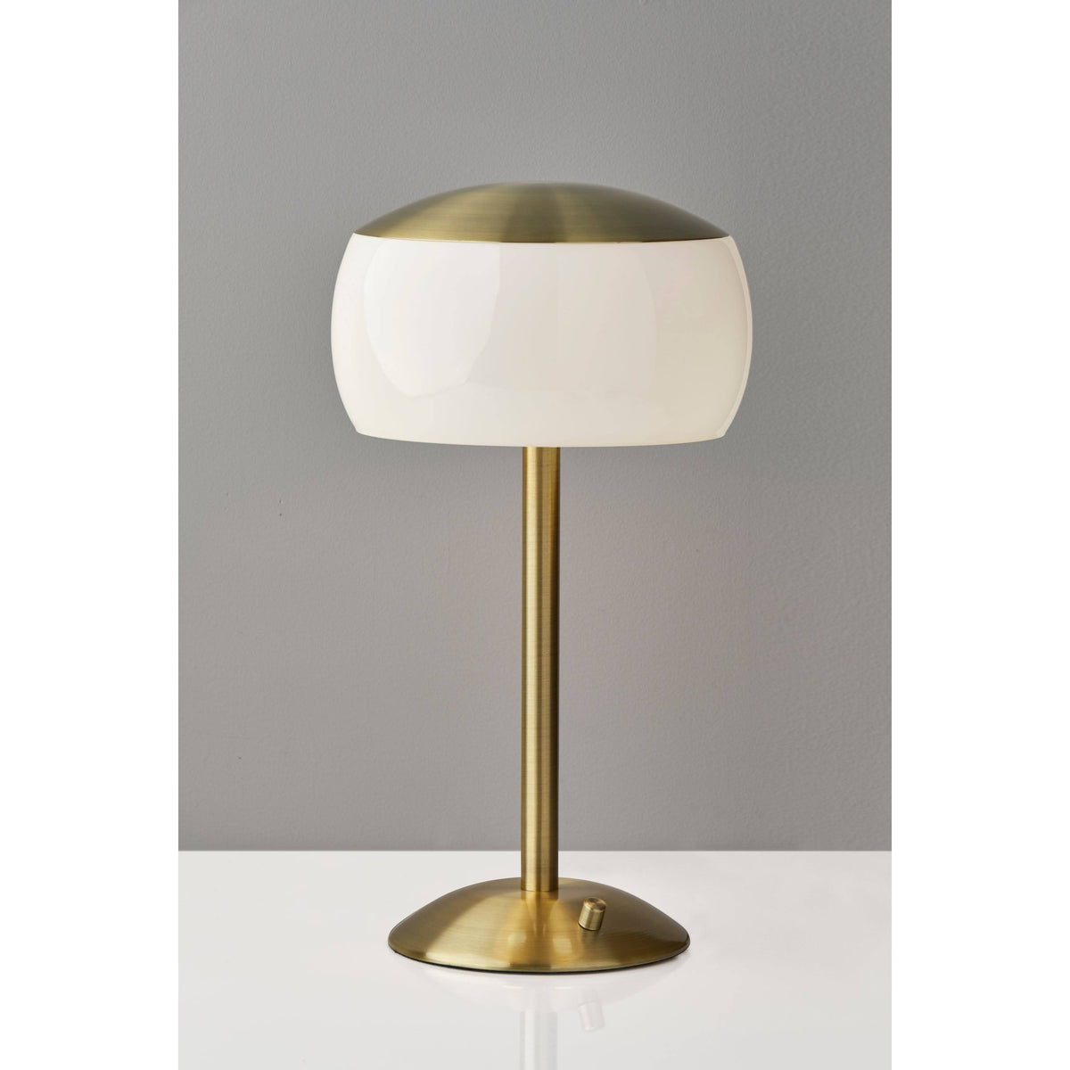 Milk White Brushed Steel Desk Lamp W24825