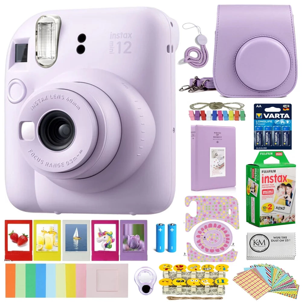 Lilac Purple Instant Film Camera with Instant Film E79143