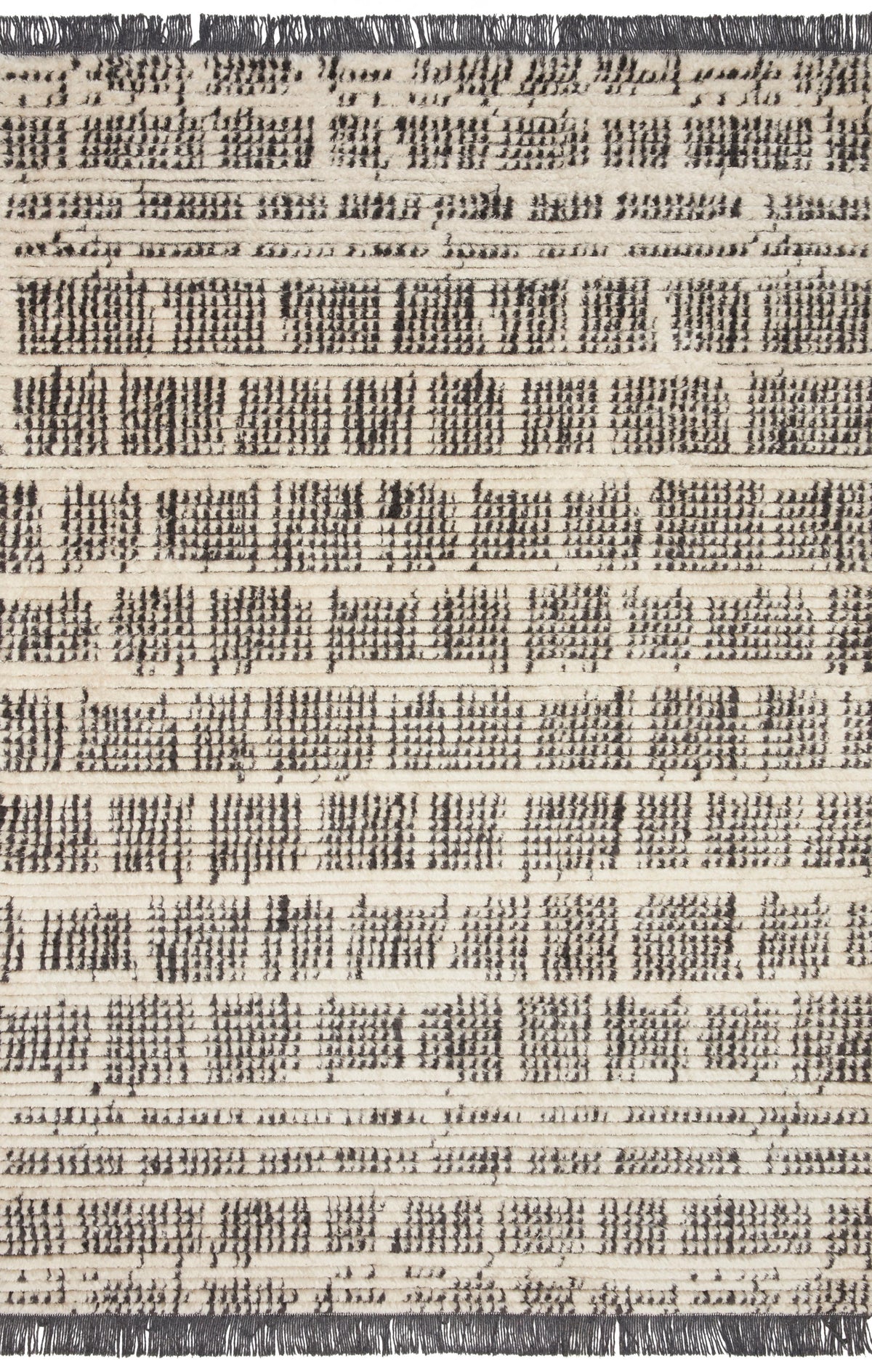 Cream Charcoal Rug B5216